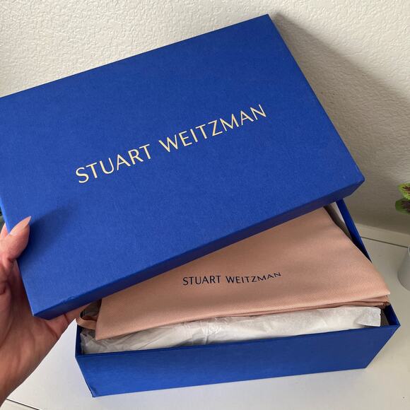 Stuart Weitzman Pink Tia 100 Lucite Wedges - Picture 8 of 9